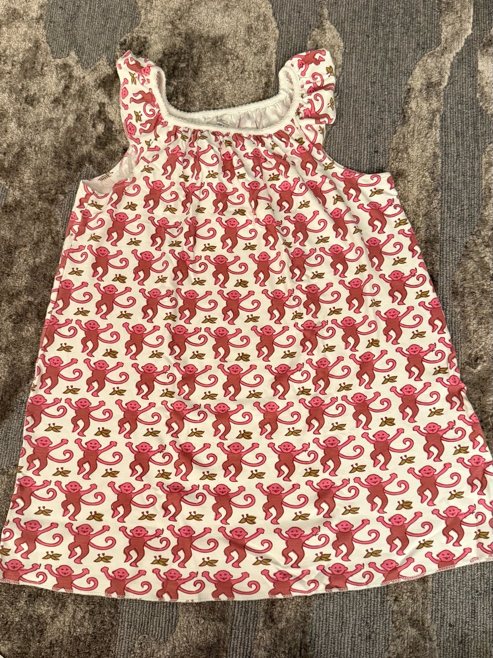 Roller Rabbit Girls Pink Monkey Print Marina Dress